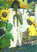 Otto Mueller zigenare med solrosor France oil painting artist